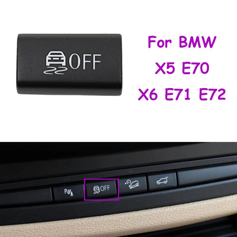 LHD RHD Car Anti-Slip Button Cover Cap Replacement Black For BMW X5 X6 E70 E71 E72 2007-2013