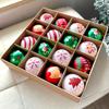16/45PCS Plastic Christmas Ball Set 3-6cm Electroplated Xmas Ornament Ball Reindeer Snowflakes Christmas Tree Balls Storefront