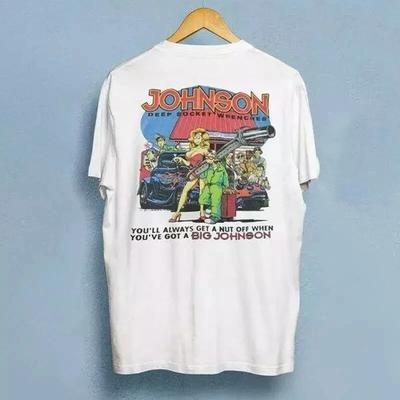 GORĄCY Vintage z lat 90. Koszulka Big Johnson Klucze nasadowe S-5XL