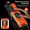 KEYSION Magnetic Phone Case for TECNO Spark 40C 4G Slide Camera Protection Upright Kickstand 360° Ring Shockproof Back Cover