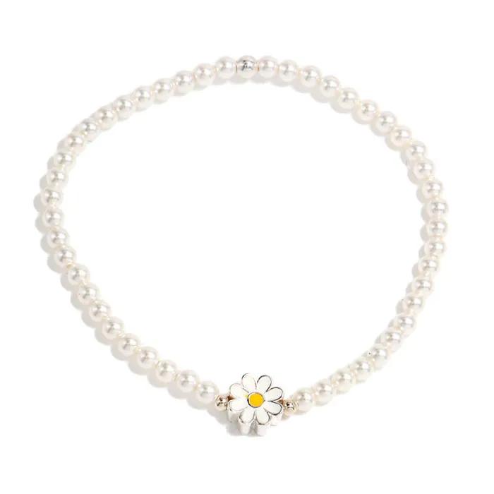 Daisy Pearl Bracelet Ib268 [Silver]