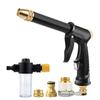 Upgraded Adjustable Watering Sprayer with Brass Nozzle High Pressure Hose Nozzle with Soap Dispenser for Garden Car Cleaning Washing