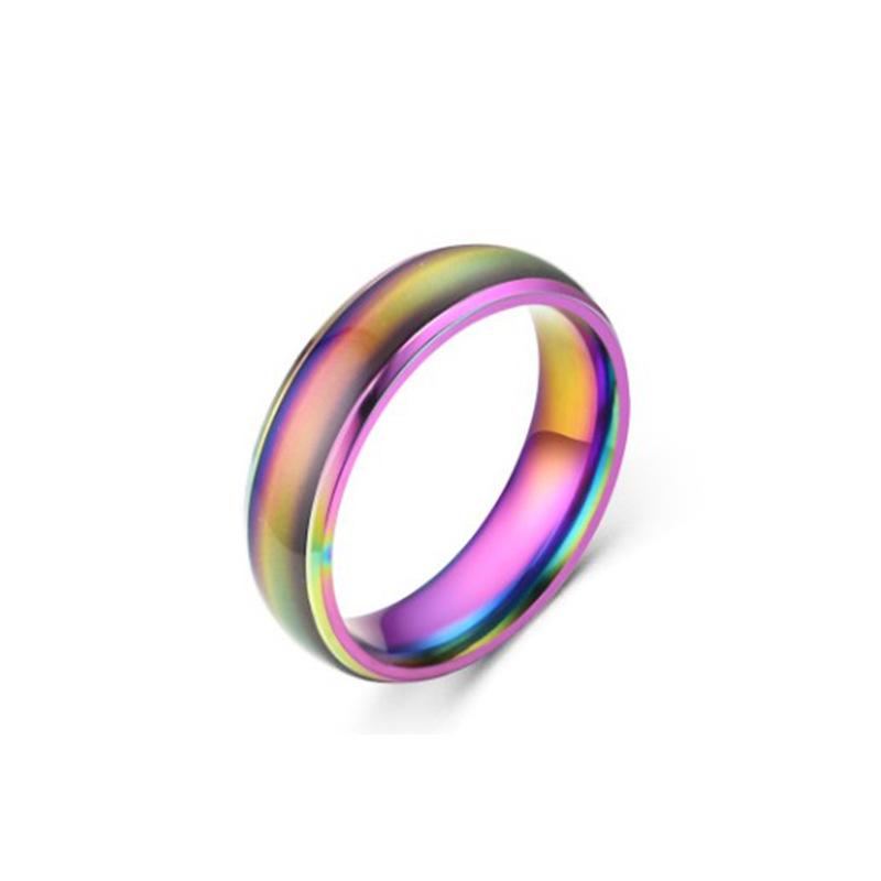 Anello Coreano che Cambia Colore con la Temperatura, Larghezza 6mm, Regalo Unisex