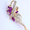 Pin Flower Shape Decor Gift Women Rhinestone   Shawl Clip