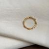 Bamboo Ring Electroplating Opening Adjustable Smooth Commuting Thin Ring Stacking Jewelry
