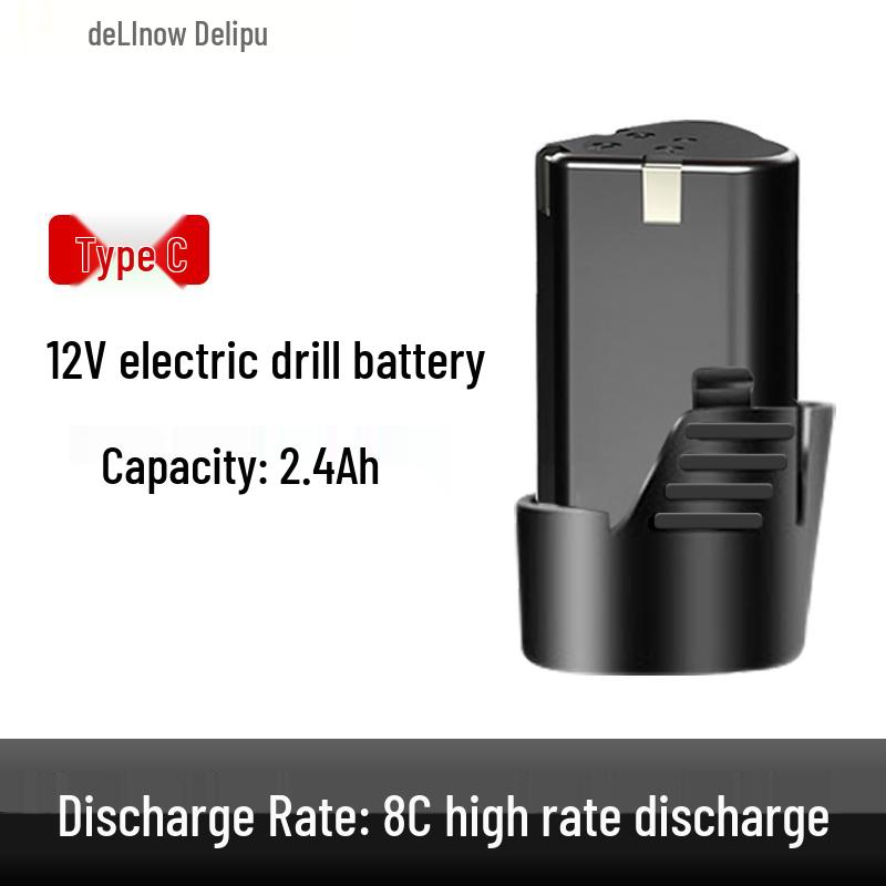 12V/16.8V/25V Electric Drill Set with Lithium Battery, Charger, Wrench & Screwdriver