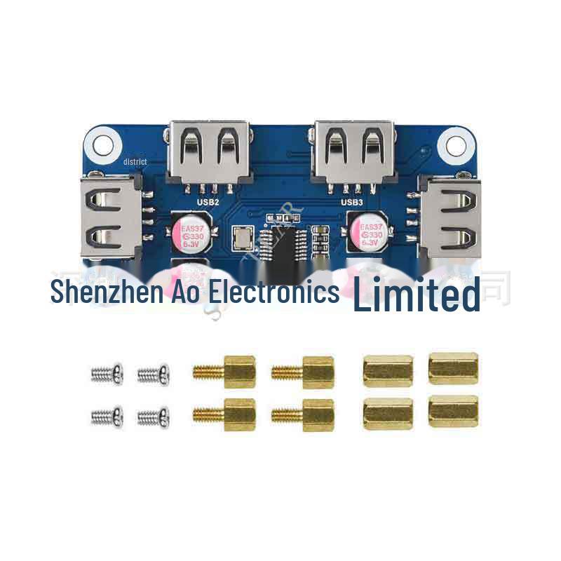 

Плата розширення для Raspberry Pi Zero: Червоно-білий матовий корпус з 4-портовим USB 2.0 хабом