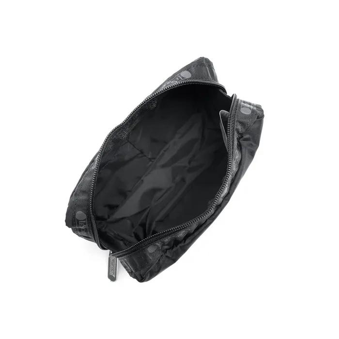 Recycled Black Rectangular Cosmetic Pouch [6511.R086]