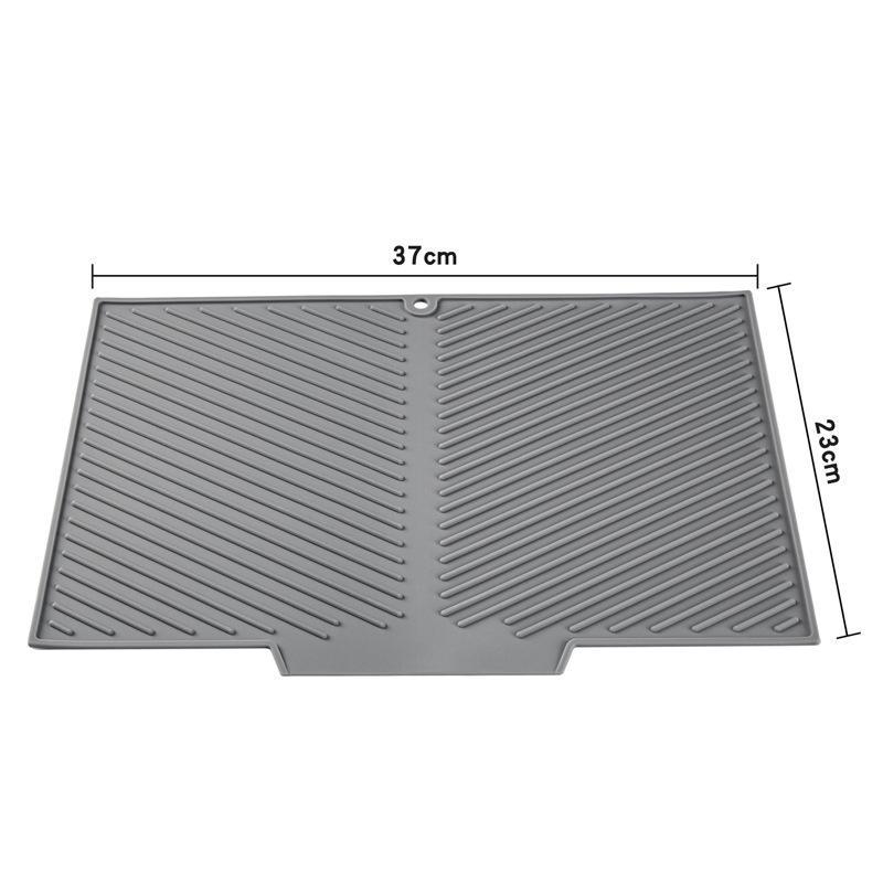 Universal Size Silicone Kitchen Draining Mat Heat Resistant Non-Slip Pad for Dish Drying Counter Dining Table Home