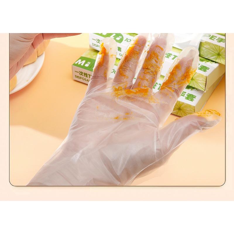 Einweg-TPE-Handschuhe, verdickte transparente TPE-Handschuhe, Catering-Handschuhe in Lebensmittelqualität, Extraktorbox, 100 Stück