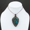Chrysocolla Pendant Gemstone Pendant Copper Wire Wrapped Pendant Honeycomb Pendant Copper Jewelry Handmade Gemstone Pendant Gift For Mother
