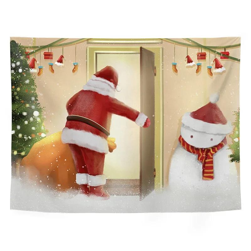

Гобелен с рисунком Санта-Клауса для дома, спальни, гостиной, настенного украшения, рождественский гобелен 100x75cm
