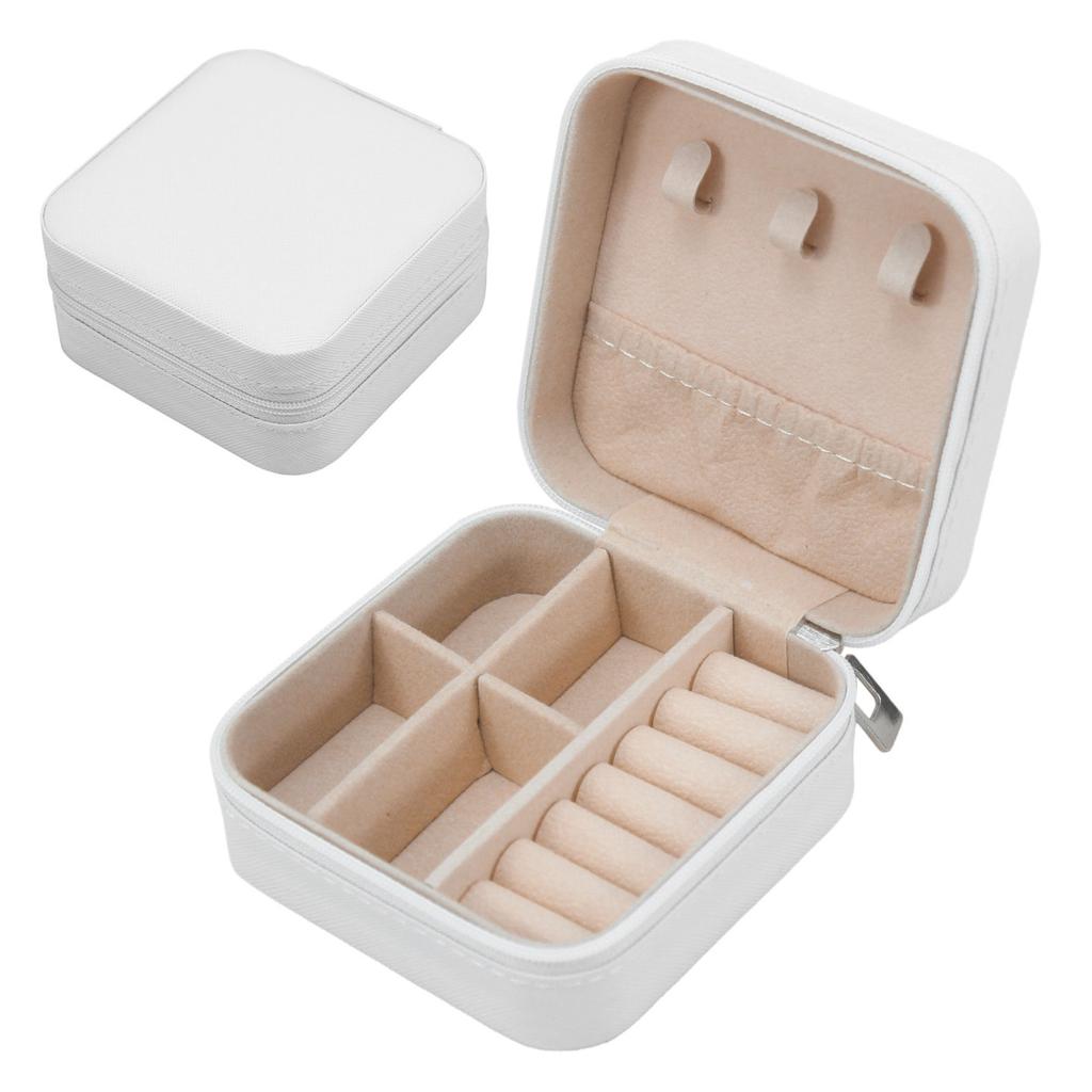 Koreanische Version einfacher Schmuckschatulle, für Ringe, Ohrringe, Kleinigkeiten, Aufbewahrungsbox, reisefreundliche tragbare kleine quadratische Box, sofort verfügbar.