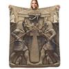 Egyptian Gods Throw Blanket Cozy Microfiber Throw Blanket for Home Bedroom