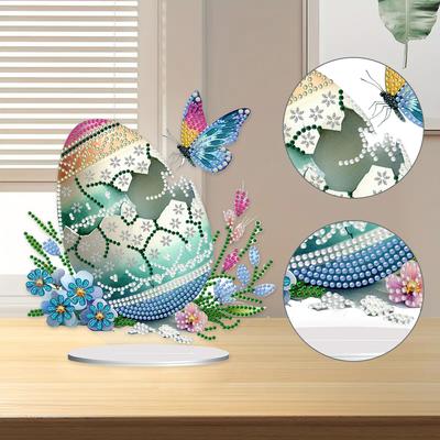 Acrylic Diamond Painting Desktop Decorations Round+Special Shape Diamond Painting Tabletop Ornaments Kit for Home Office Decor