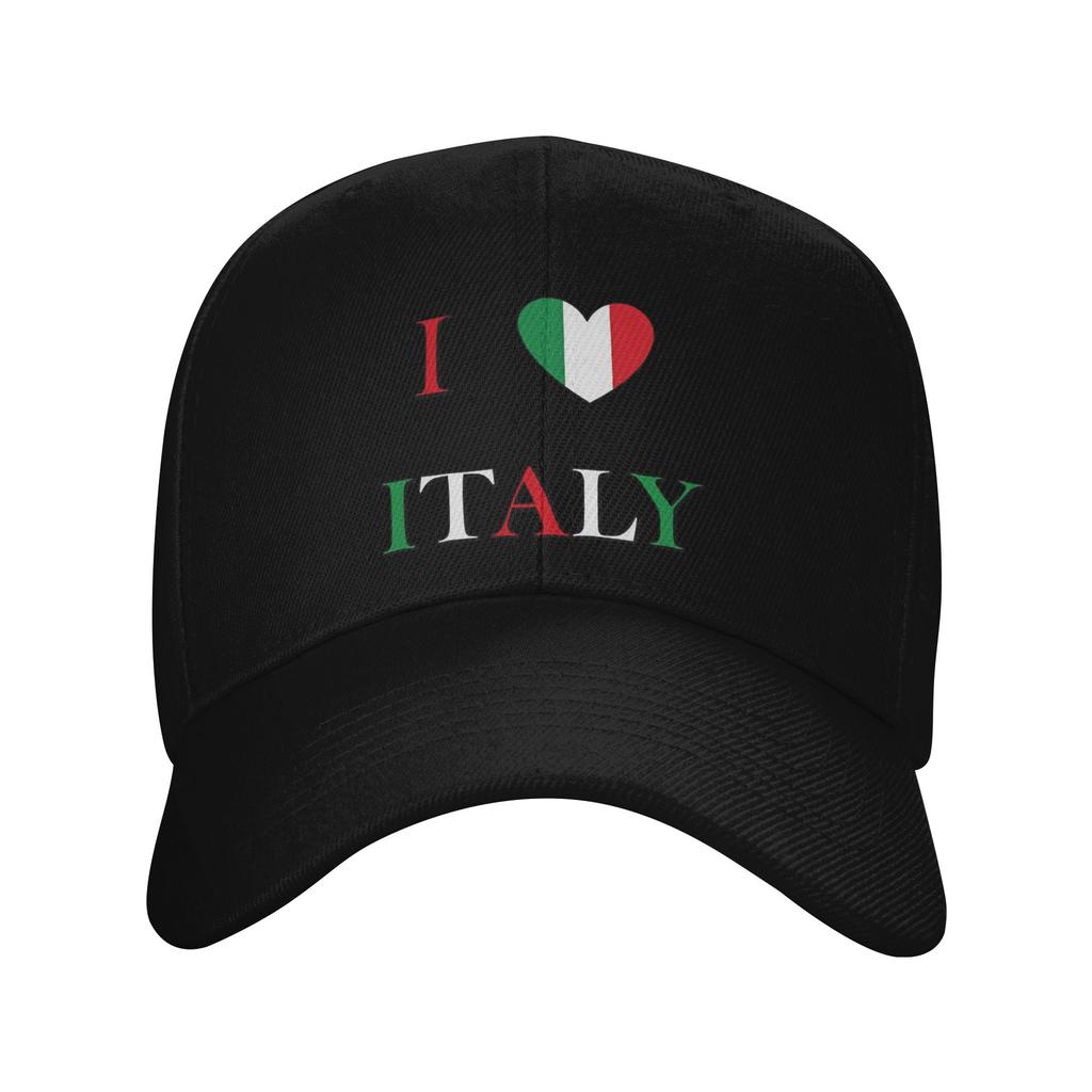 I Love Italy Casual Baseball Cap Outdoor Sports Trucker Hat Summer Sunscreen Women Unisex Streetwear Snapback Cap