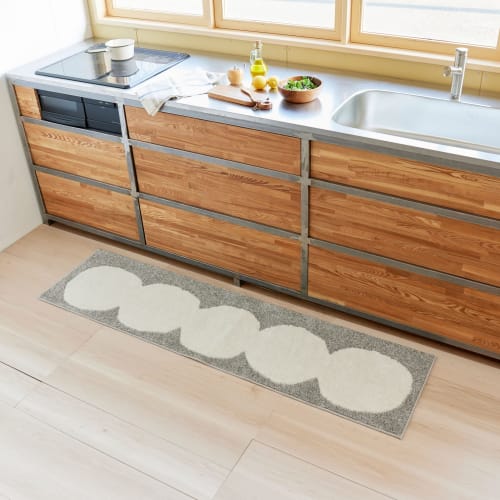 Suminoe Kitchen Mat, Ivory, 45 x 240 cm, Dust Mite Resistant, Non-Slip, Odango Mat, 13476122