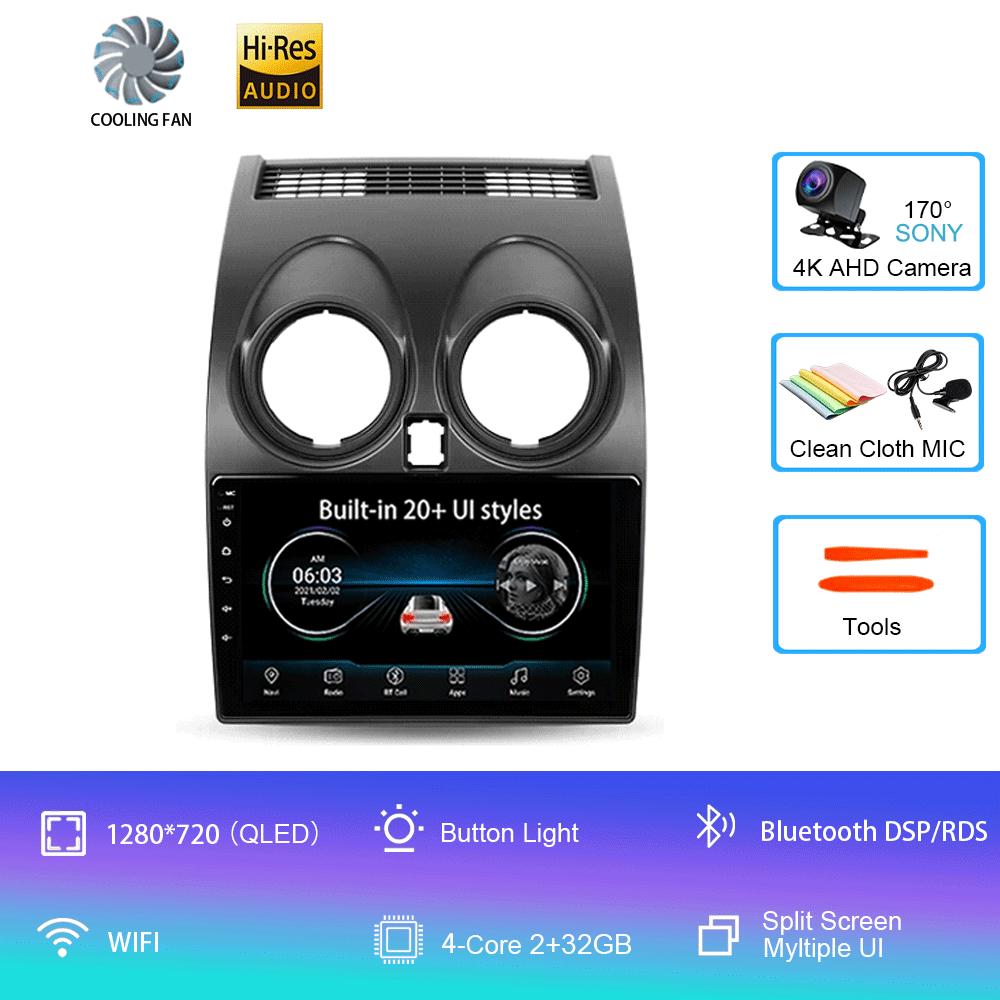 

Автомагнитола Android 14 для Nissan Qashqai 1 J10 2006 - 2013 Мультимедийный видеоплеер Навигация GPS Нет 2din 2 din CHINA