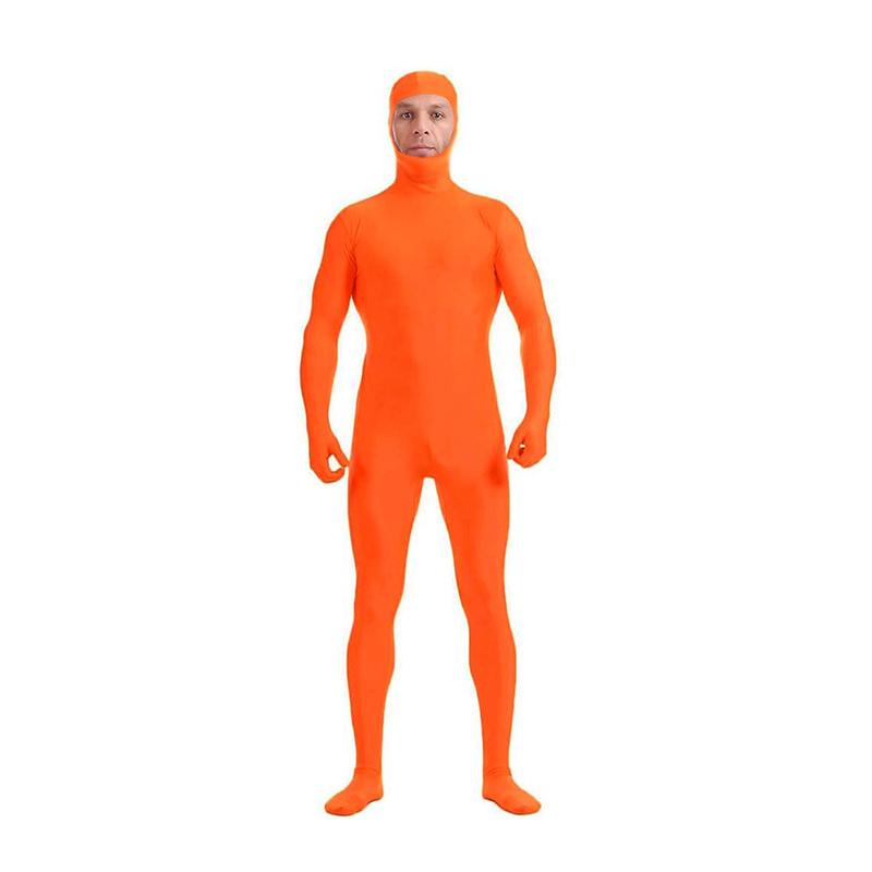 Fluorescent Color Zentai Invisible Jumpsuit Cosplay Costume Bodysuits Halloween Skin Tight Suit Stretch Disappearing Jumpsuit