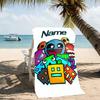 Customizable personalized beach towels Geometry Dash themed designs.Suitable for the beach, yoga, sports;ideal as beach accessories