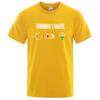 Cotton Tee Men's Summer High Quality Cotton Blend Funny Printed T-Shirt Soft & Breathable Round Neck Short Sleeve Tee, Unisex Casual Wear