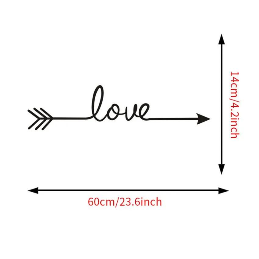Love Arrow Wall Sticker Home Decoration For Bedroom Living Room Decor Wall Stickers Mural Vinyl Decorative Wallpaper Wall Decor