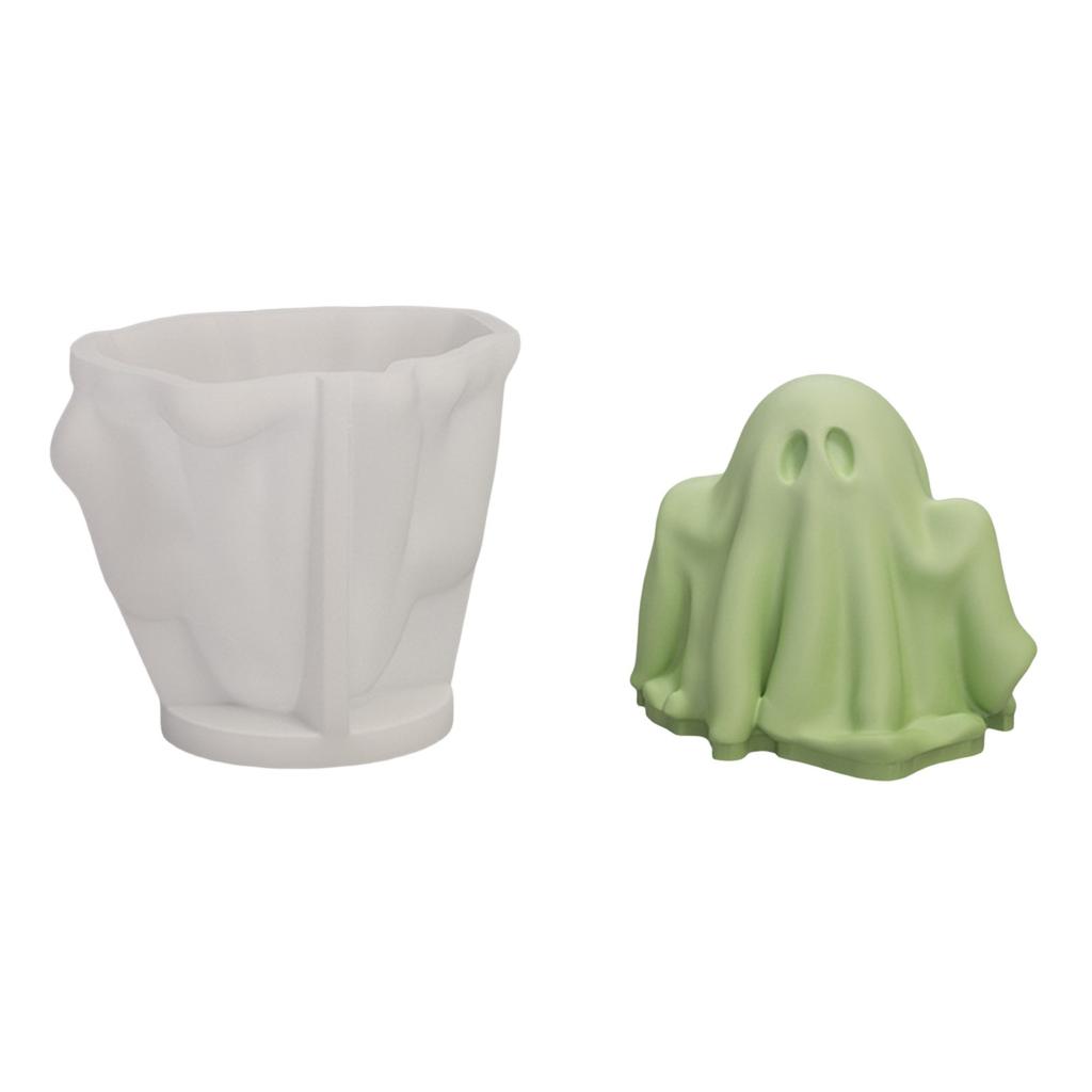 Day Of The Dead Funny Pumpkin Candle Mold Diy Pumpkin  Plaster Resin Halloween Silicone Mold