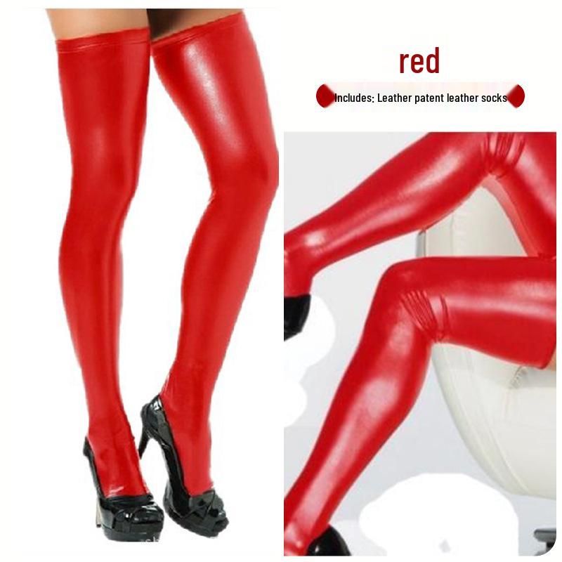 

DS Performance Искусственная лакированная кожа Высокие танцевальные носки One Size красный