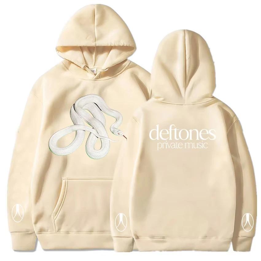 2025 Private Music Snake Hoodie Band Deftones Graphic Sweatshirts Autumn Fleece Casual Male Pullovers Long Sleeve Unisex Streetw