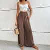 Summer Women's Pants Solid Color Loose Flared Wide Leg Pants