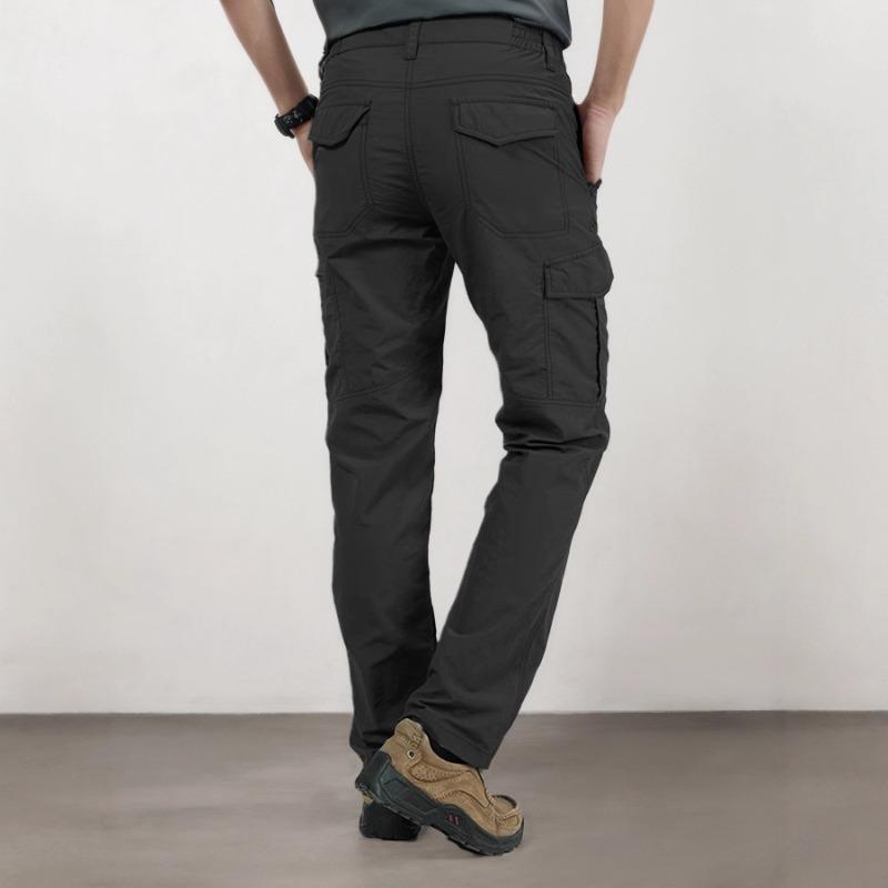 Men's Multipurpose Pockets Tactical Outdoor Activities Waist Drawstring Loose Casual Overalls