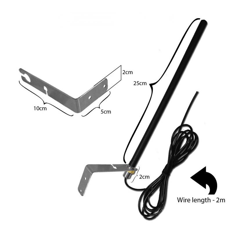 433MHz Outdoor Antenna for Garage Door Remote - Extends Control Range Up To 150m