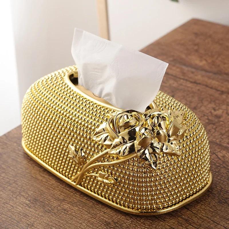 Tissue Box Living Room High-end Light Luxury Luxury Acrylic Waterproof El Office Table Decorations