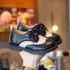 Kids Flat Shoes British Style Retro Children Leather Shoes Pu Soft Sole 2025 New Fashion Boys Casual Shoes Non-slip for Girls
