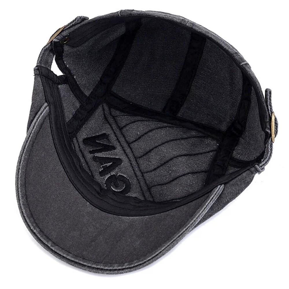 Nový styl Unisex Vintage Prané Baretky Klobouk Vyšívané Kovbojské Klobouky Pro Muže Ženy Retro Plochá Čepice Venkovní Neformální Streetwear Čepice