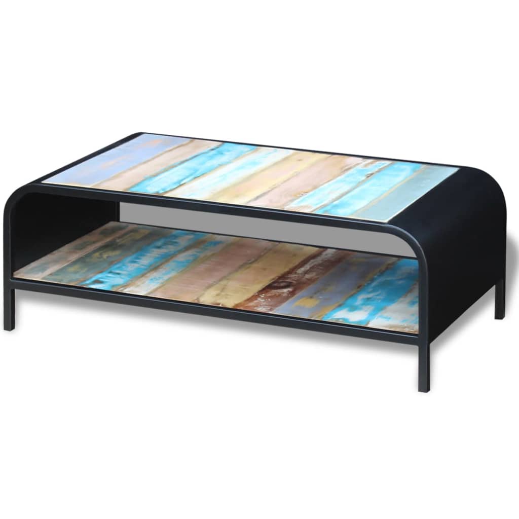 Vintage Style Solid Reclaimed Wood Coffee Table