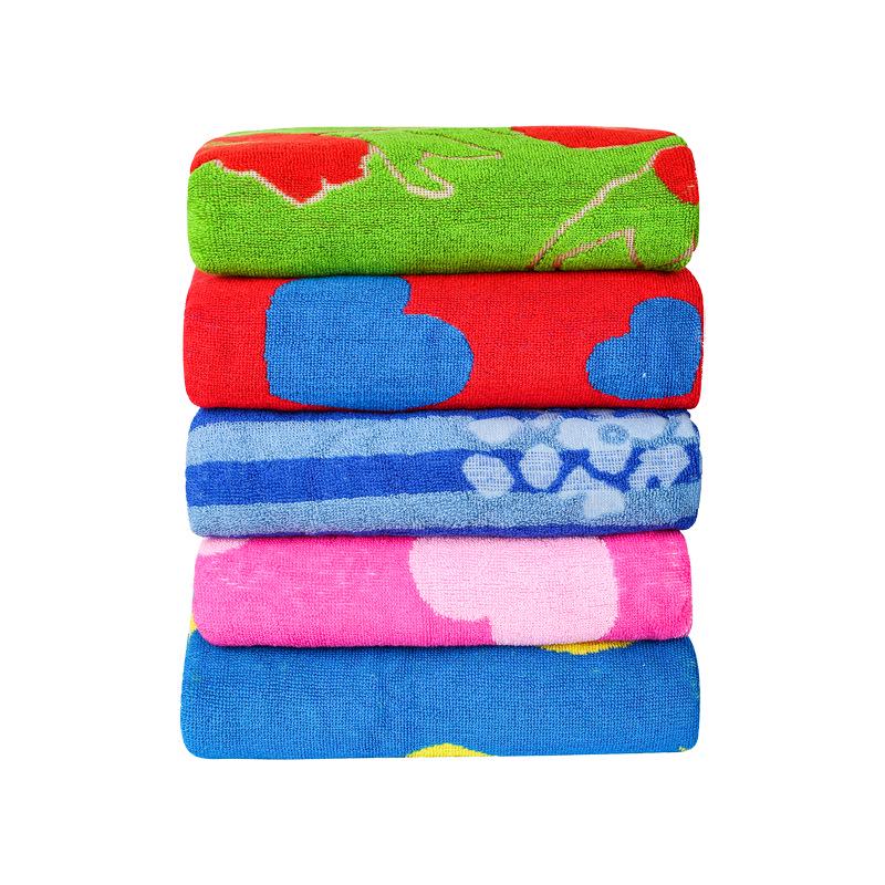 Jacquard 100% Cotton Bath Towel - Water Absorbent, Quick-Drying, Printed Design for Adults