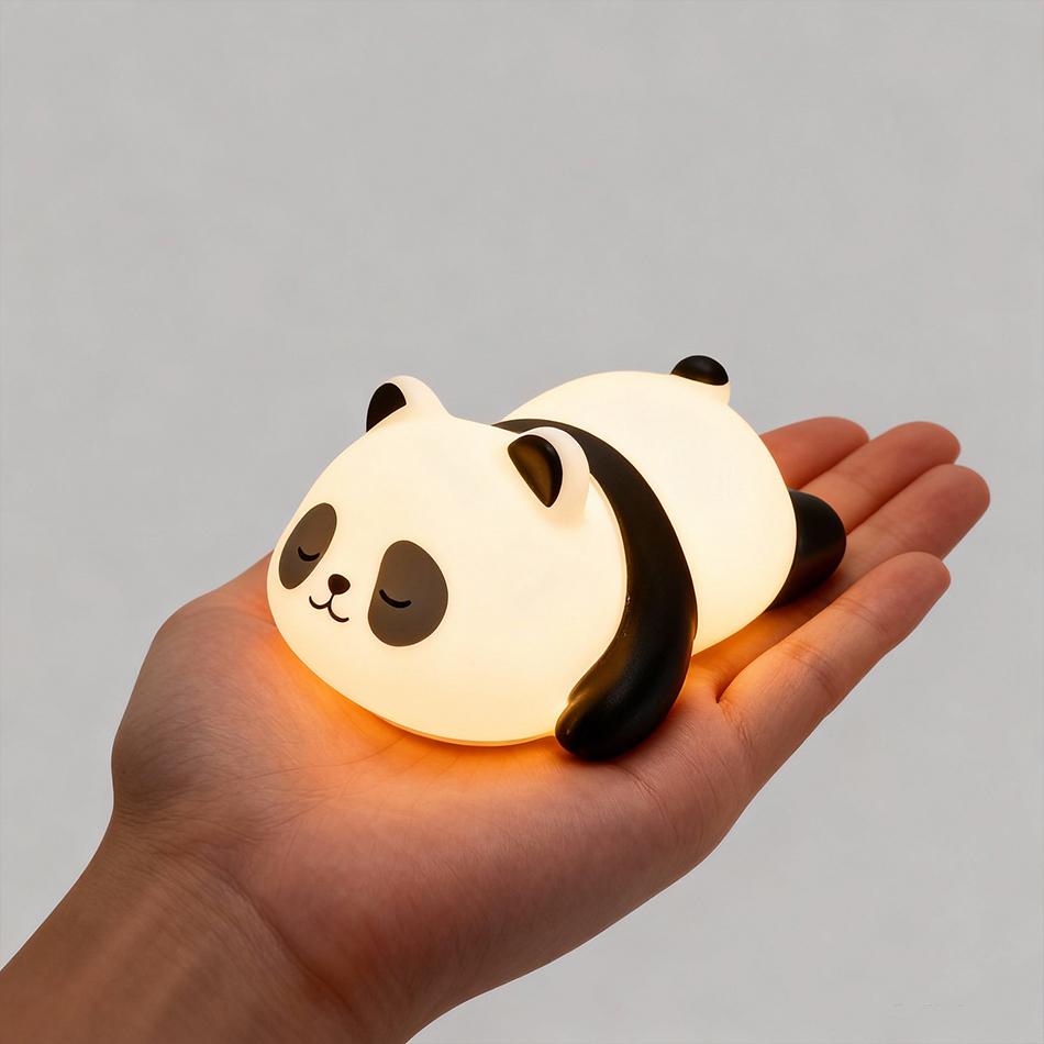 High Quality Panda Led Night Light Living Room Cute Bedside Panda Pvc Lamp Kawaii Creative Decoration Christmas Birthday Gifts