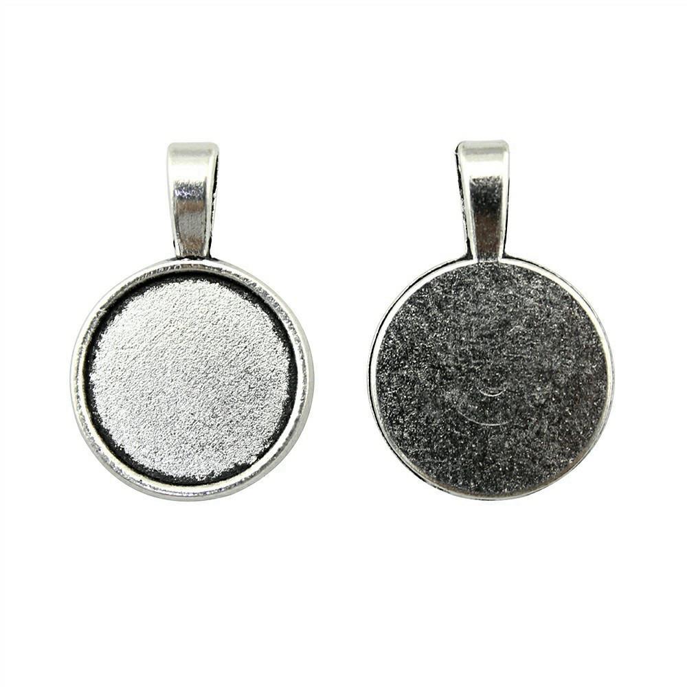 Accessories Parts Fit Round 18Mm Glass Cabochon Base Setting Tray Vintage Jewelry Supplies QA018