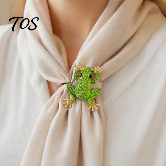 Funky Toad Earrings Frog Jewelry for Women, Rhinestone Stud Earrings, Sparkly Cute Niche Aesthetic Accessories Animal Brooch Pin, Vintage Boho Summer