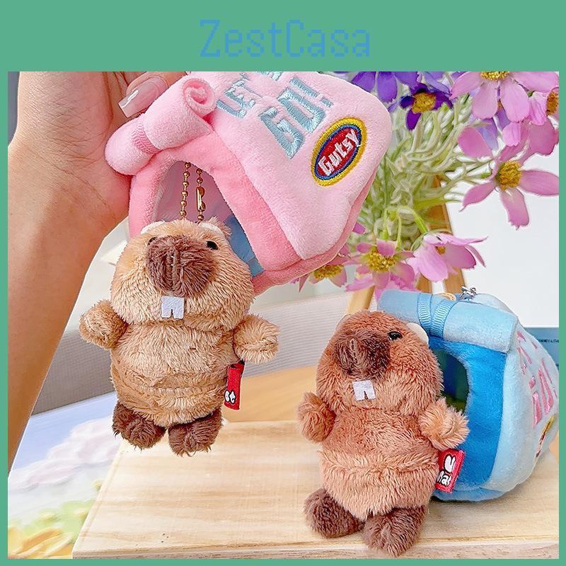 Groundhog Tent Pendant Plush Keyring With Cartoon Style For Kids And School Use