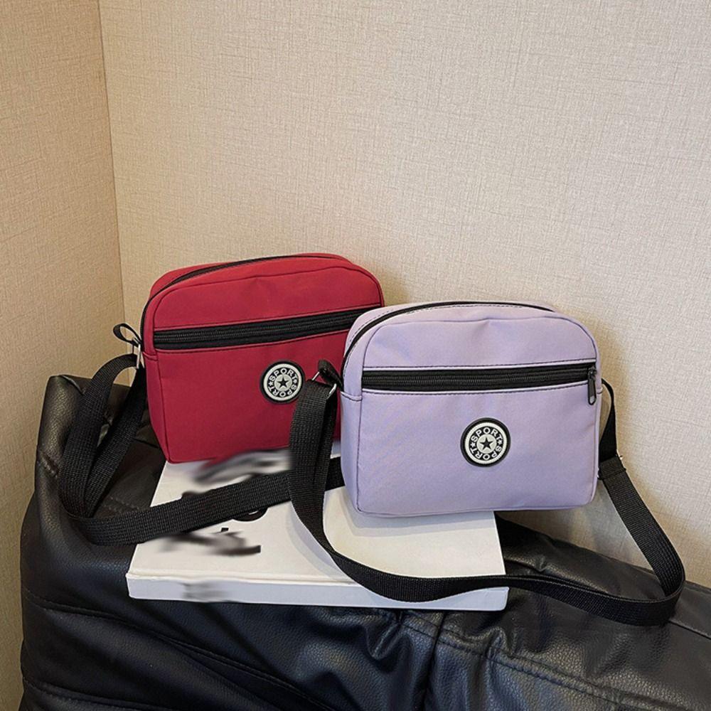 Multi-functional Zipper Crossbody Bag Niche Design Small Phone Bag Vintage Shoulder Bag  Girls