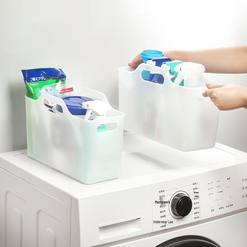 Rectangular Bathroom & Dormitory Soft-Handle Storage Basket for Small Items