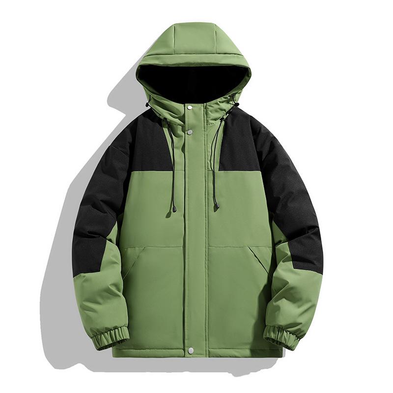 

Мужская осенне-зимняя куртка с капюшоном на хлопковом пуху, уличная свободная теплая куртка, молодежная утолщенная хлопковая одежда, зимняя одежда, модная хлопковая одежда 3XL армия зеленый
