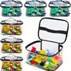 Large Capacity Transparent Mesh Zipper Toy Storage Bag - Puzzle And Block Organizer Ideal for Toy & Building Block Storage