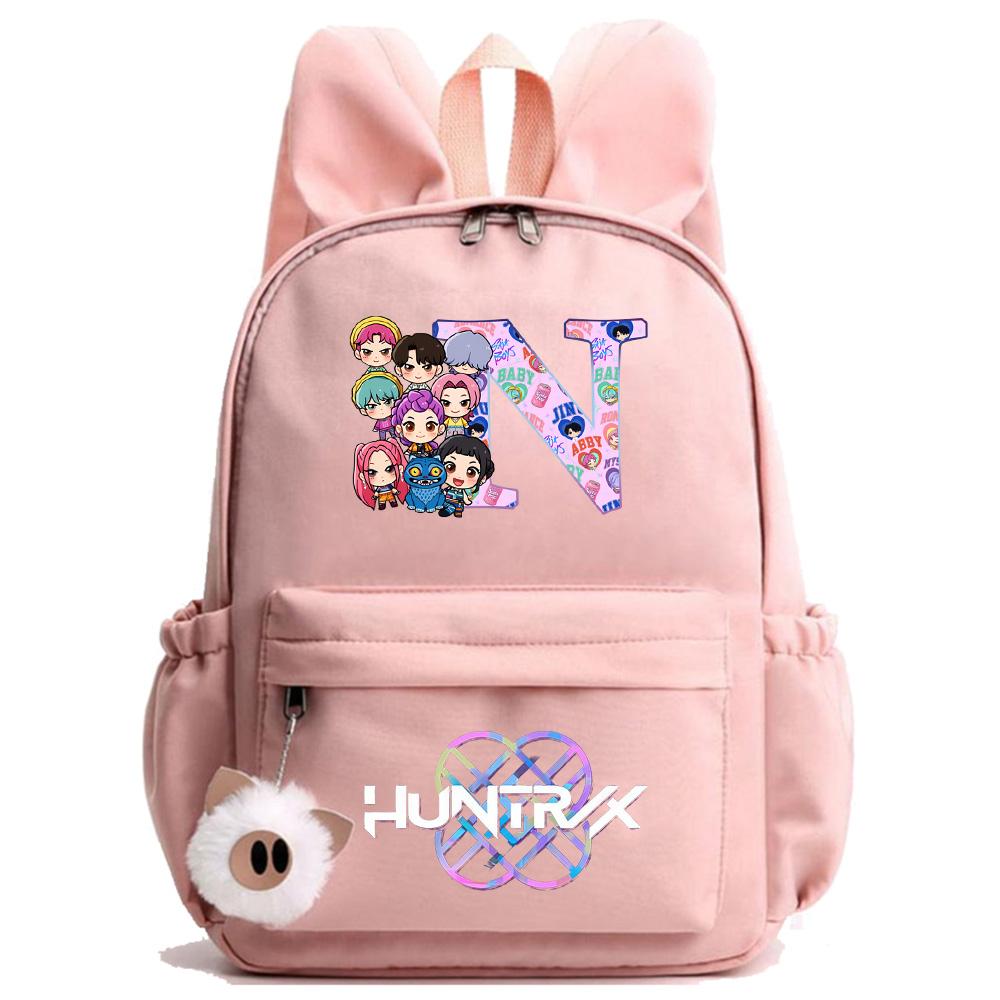 26 Engelska Bokstaven K-Pop Tryckt Ryggsäck Student Tonåring Bokväska för Pojke Flicka Skolväska Barn Gåva Kvinnor Stor Kapacitet Resväska Mochila