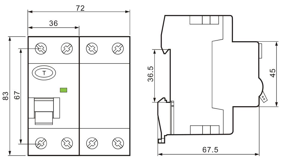 40A 30Ma Ac 2P Tracon Differential Circuit Breaker