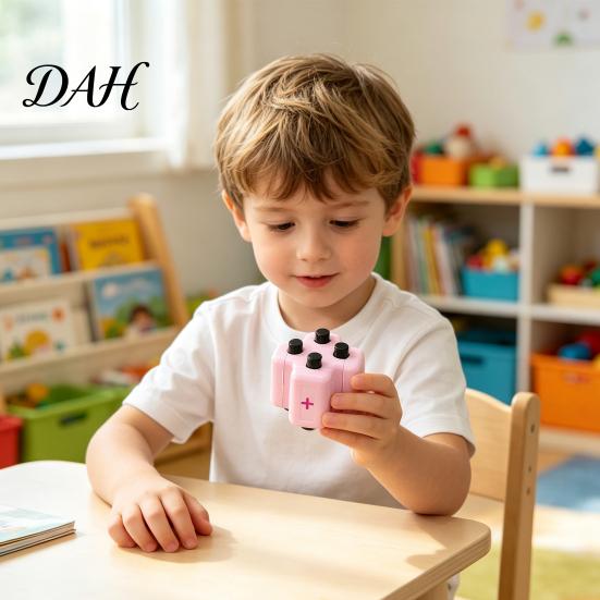 Compact Math Learning Tool 4-in-1 Practice Roller Stamp, Addition Subtraction Multiplication Division Easy for Kids Facts Worksheet Maker Kids,