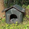 Outdoor Enclosed Waterproof Sleeping Nest for Cat Basket Puppy House Warm Cave