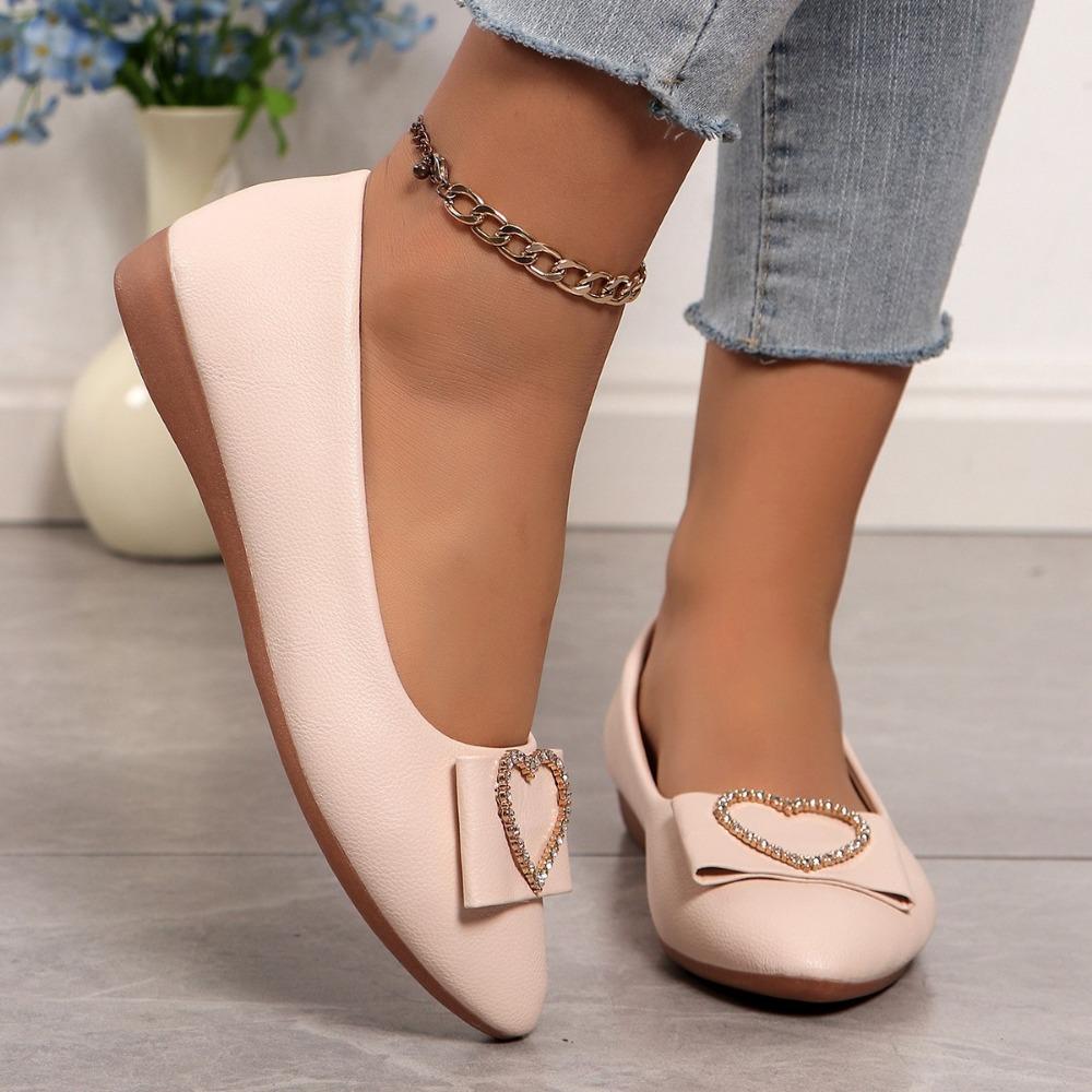 Fashion Ladies Shoes 2024 Fashion Shallow Women's Flats Hot Sale Crystal Daily Flats Women High Quality Plus Size Solid Flat Low Heels